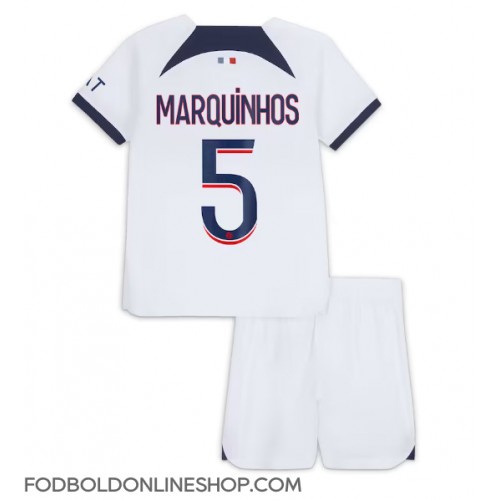 Paris Saint-Germain Marquinhos #5 Udebane Trøje Børn 2023-24 Kortærmet (+ Korte bukser)